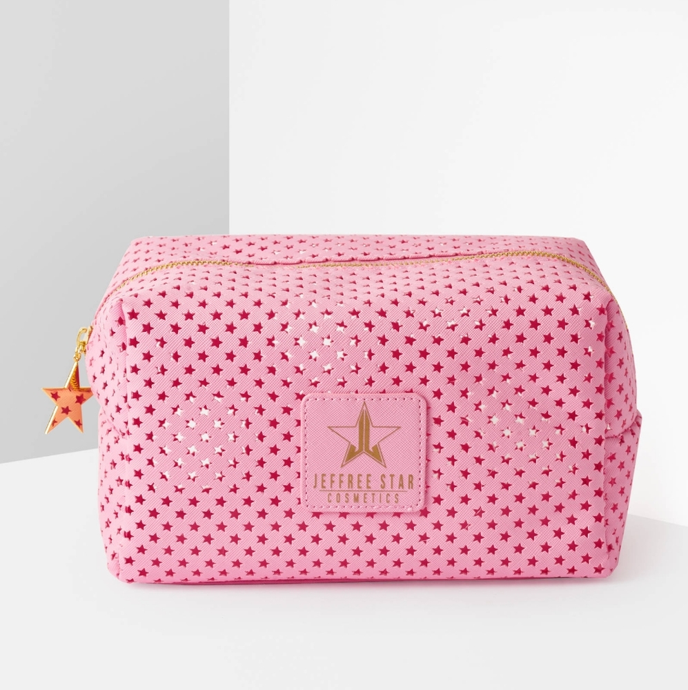 Jeffree Star pink laser cut makeup bag